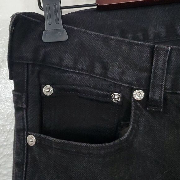 Pacsun Mens Black Skinny Jeans with Lion Cat and Roses Suze 29×30 - Picture 5 of 15